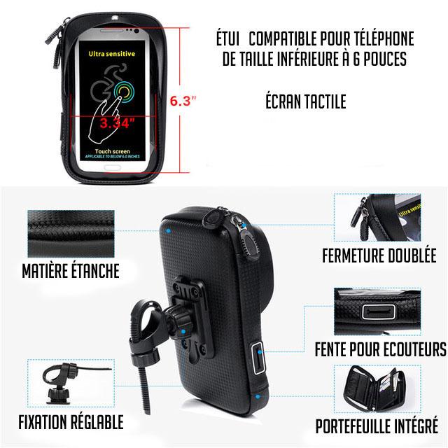 Support Téléphone Trottinette Étanche